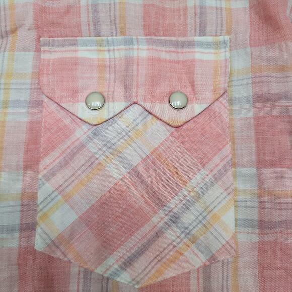 Vintage 70s Dee Cee Pearl Snap Western Shirt Mens M USA Disco Cowboy Sawtooth - Picture 3 of 11